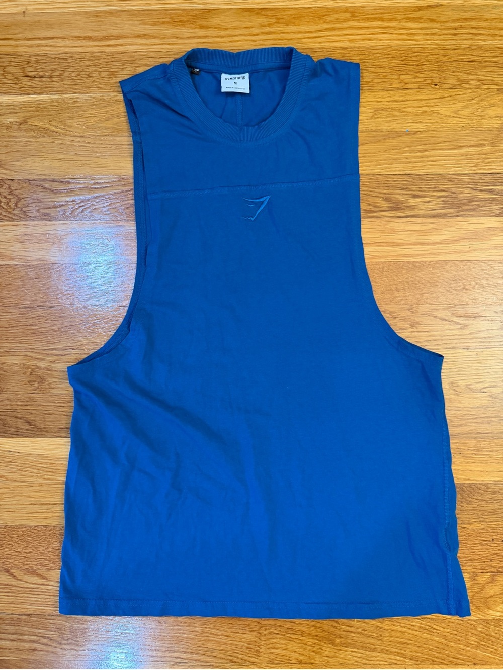 Gymshark Compound Drop Arm Tank Top Muscle Shirt in Blue - Size Medium